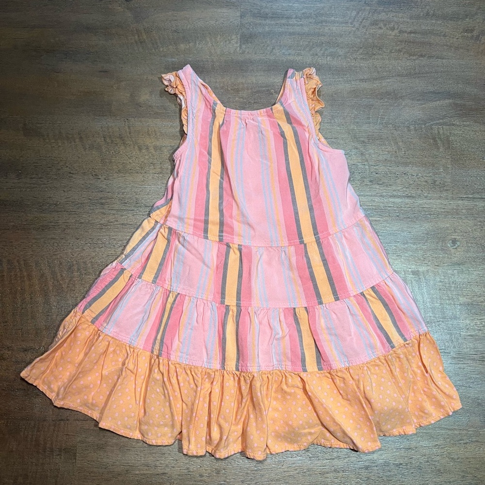 Matilda Jane Pink and Orange Ruffled Tiered Sundress